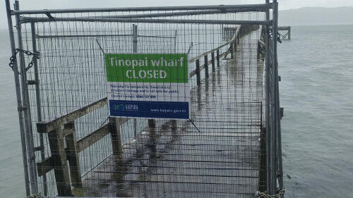 Tinopai wharf closed for public safety: how you can help